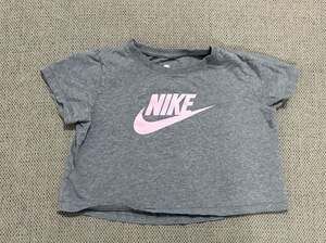 NIKE Teen Girl's Short Sleeve GRAY Swoosh Dress with Pockets Size: LARGE NWT